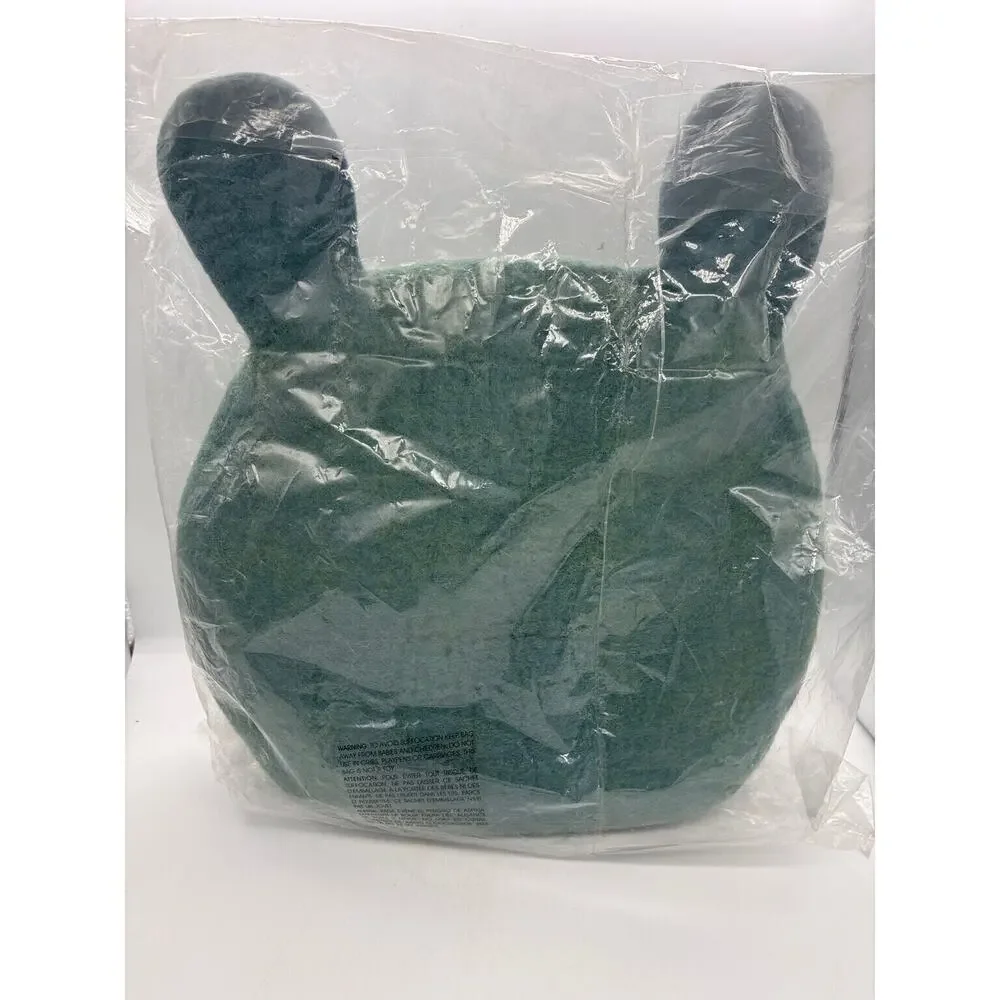 New West Elm Felt monster candy bowl blue